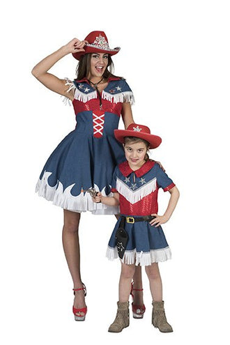 e-carnavalskleding-SYK Cowboy jurkje Jeans Texas