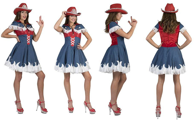 e-carnavalskleding-SYK Cowboy jurkje Jeans Texas