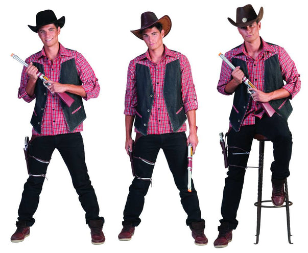 e-carnavalskleding-SYK Cowboy vest Tim heren