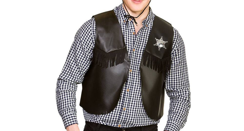 e-carnavalskleding-SYK Cowboy vest zwart