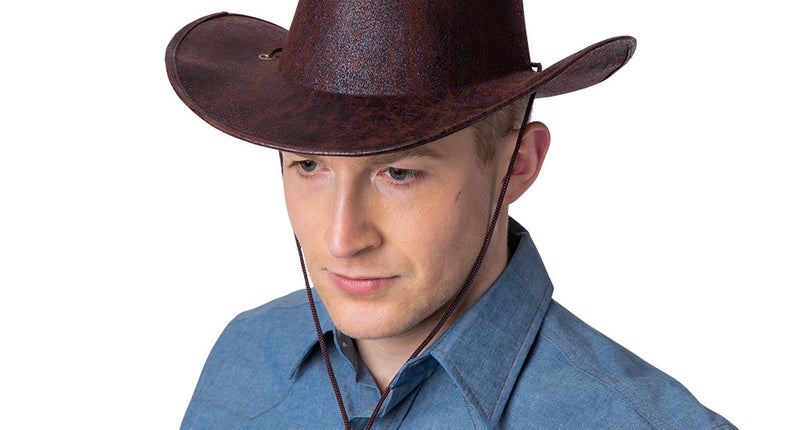 e-carnavalskleding-SYK Cowboyhoed van oud nepleer Lou
