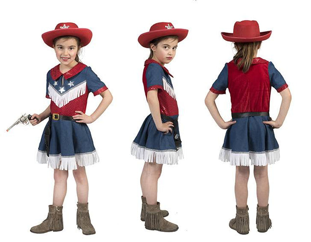 e-carnavalskleding-SYK Cowboyjurkje Jeans Texas voor meisjes