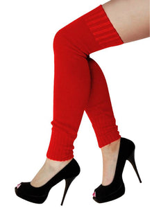 e-carnavalskleding-SYK Dames knee-over beenwarmers rood