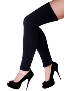 e-carnavalskleding-SYK Dames knee-over beenwarmers zwart