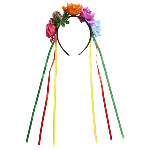 e-carnavalskleding-SYK Day of the dead diadeem met roosjes