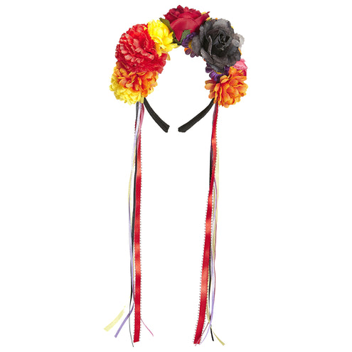 e-carnavalskleding-SYK Day of the dead hoofdband bloemen