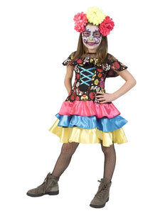 e-carnavalskleding-SYK Day of the dead pakje Muerto Mira meisje