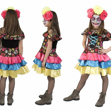 e-carnavalskleding-SYK Day of the dead pakje Muerto Mira meisje