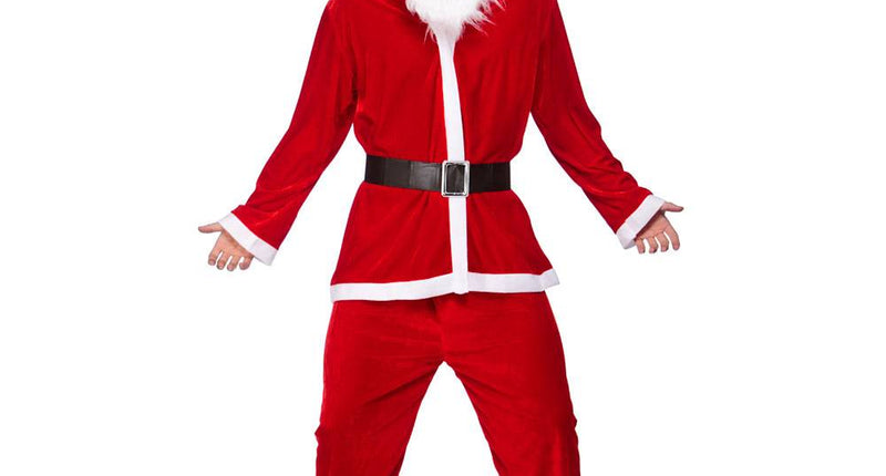 e-carnavalskleding-SYK Deluxe kerstmanpak velours