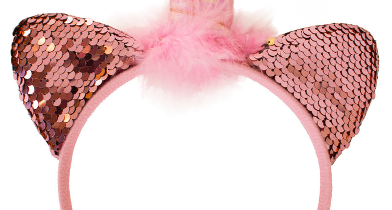 e-carnavalskleding-SYK Diadeem Eenhoorn glitter roze