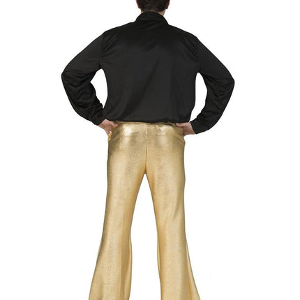 e-carnavalskleding-SYK Disco broek Fever goud