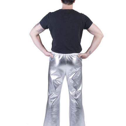 e-carnavalskleding-SYK Disco Broek Fever zilver