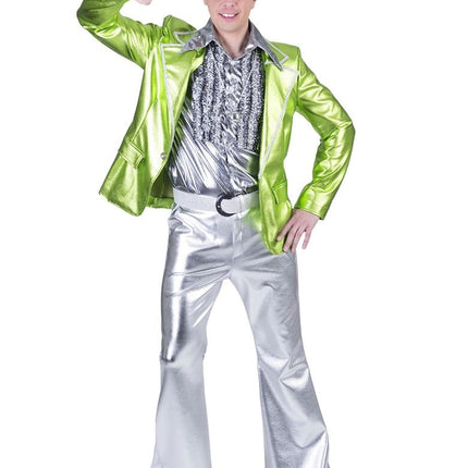 e-carnavalskleding-SYK Disco Broek Fever zilver