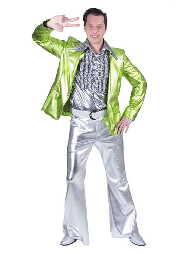 e-carnavalskleding-SYK Disco Broek Fever zilver
