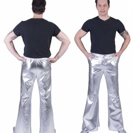 e-carnavalskleding-SYK Disco Broek Fever zilver