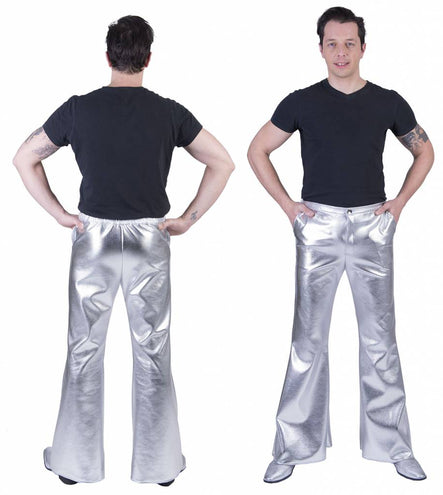 e-carnavalskleding-SYK Disco Broek Fever zilver