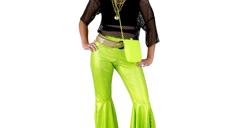 e-carnavalskleding-SYK Disco broek groene pailletten