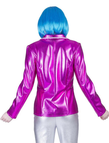 e-carnavalskleding-SYK Disco Fever jas roze/fuchsia dames