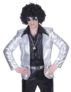 e-carnavalskleding-SYK Disco Fever jas zilver heren