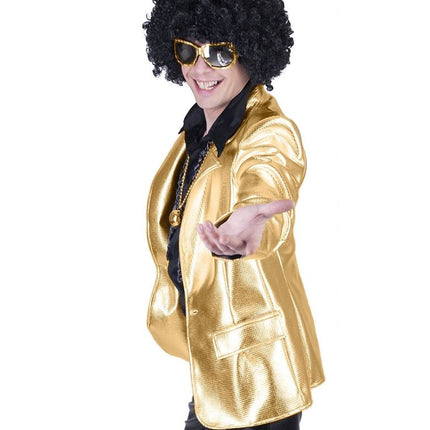 e-carnavalskleding-SYK Disco Fever jasje goud heren