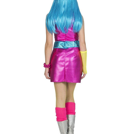 e-carnavalskleding-SYK Disco Fever jurkje dames roze/fuchsia