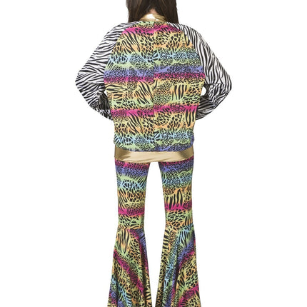 e-carnavalskleding-SYK Disco jasje Olivia dieren print