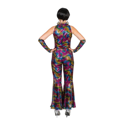 e-carnavalskleding-SYK Disco Jumpsuit Amber met glitters