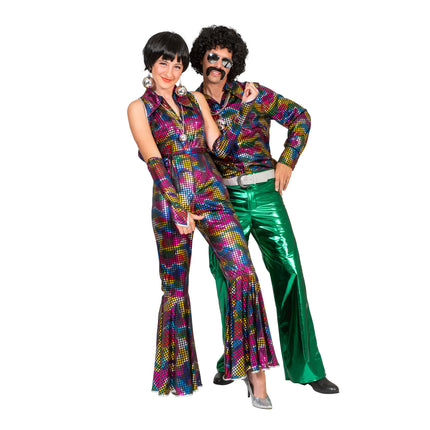 e-carnavalskleding-SYK Disco Jumpsuit Amber met glitters