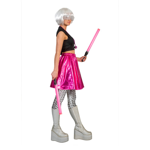 e-carnavalskleding-SYK Disco rok Milou roze jaren 80