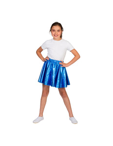 e-carnavalskleding-SYK Disco rok Sophie blauw kinderen