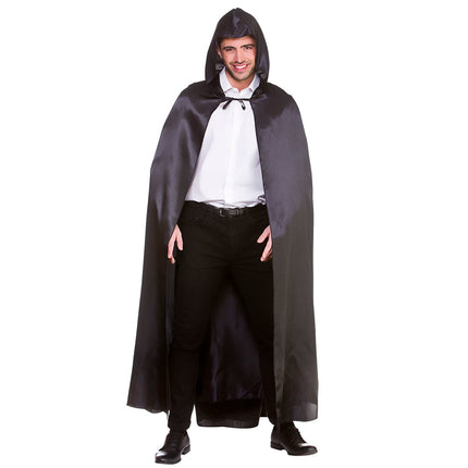 e-carnavalskleding-SYK Dracula cape met kap satijn 140cm