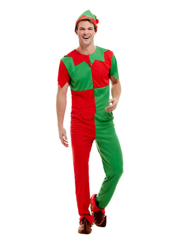 e-carnavalskleding-SYK Elf kostuum Rood-Groen maat L