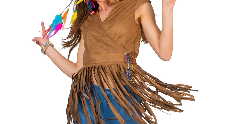 e-carnavalskleding-SYK Flower power shirt Evi dames