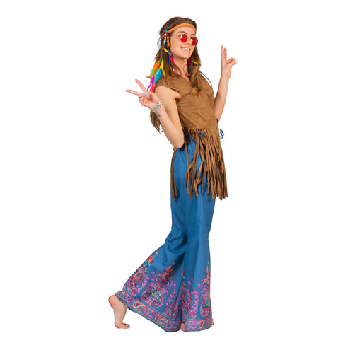 e-carnavalskleding-SYK Flower power shirt Evi dames