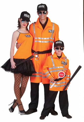 e-carnavalskleding-SYK Fluor oranje politiepakjes voor jongens