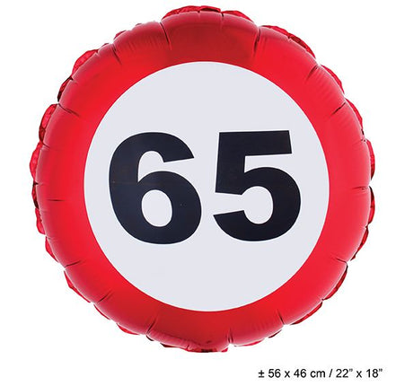 e-carnavalskleding-SYK Folie ballon leeftijd 65