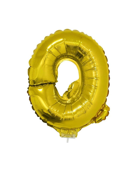 e-carnavalskleding-SYK Folie ballon letter Q Goud