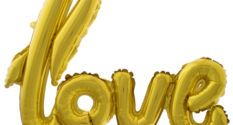 e-carnavalskleding-SYK Folie ballon LOVE in goud