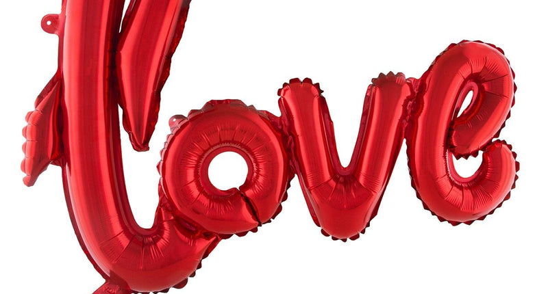 e-carnavalskleding-SYK Folie ballon LOVE in rood