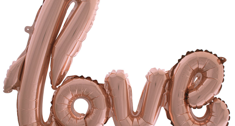 e-carnavalskleding-SYK Folie ballon LOVE in roze goud