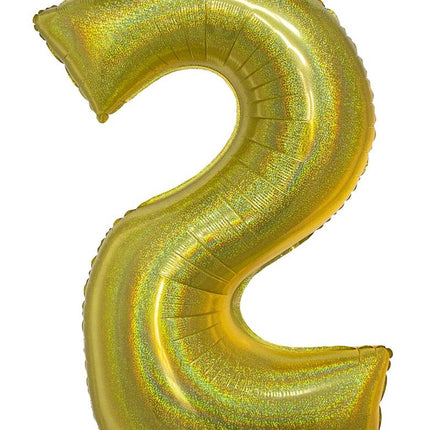 e-carnavalskleding-SYK Folieballon 102 cm glitter goud