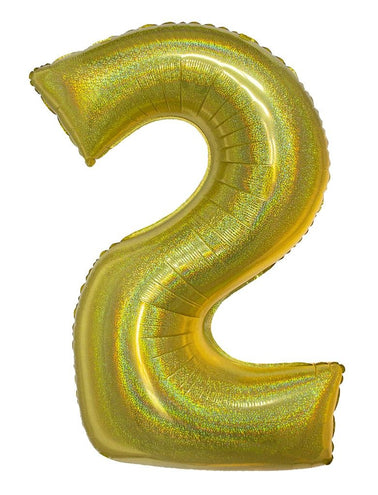 e-carnavalskleding-SYK Folieballon 102 cm glitter goud