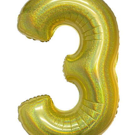 e-carnavalskleding-SYK Folieballon 102 cm glitter goud