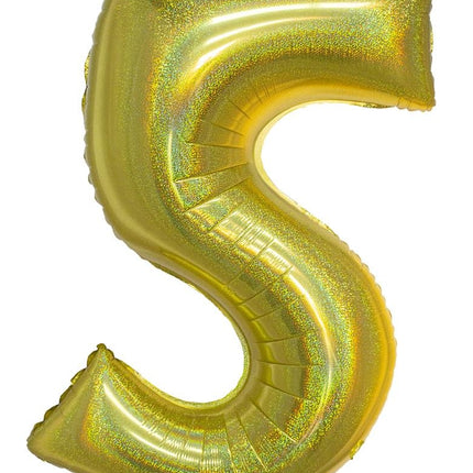 e-carnavalskleding-SYK Folieballon 102 cm glitter goud