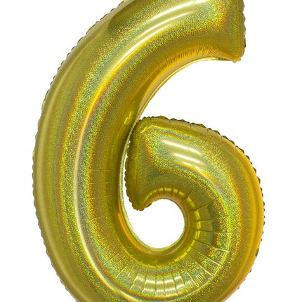 e-carnavalskleding-SYK Folieballon 102 cm glitter goud