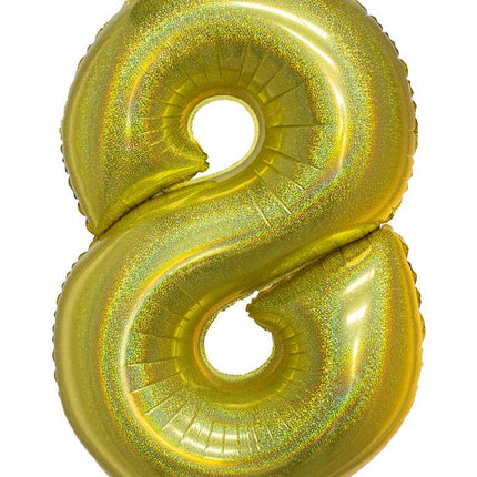 e-carnavalskleding-SYK Folieballon 102 cm glitter goud