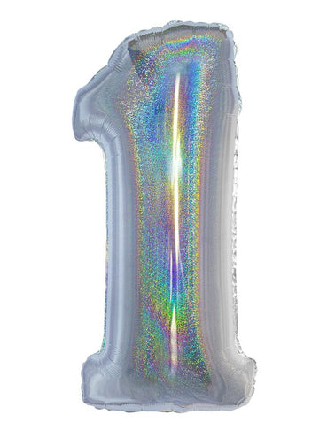 e-carnavalskleding-SYK Folieballon 102 cm glitter zilver