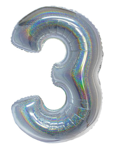 e-carnavalskleding-SYK Folieballon 102 cm glitter zilver