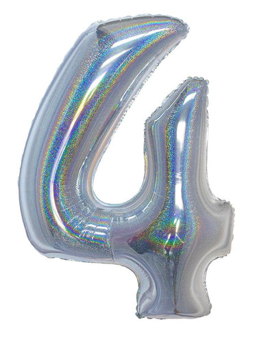 e-carnavalskleding-SYK Folieballon 102 cm glitter zilver