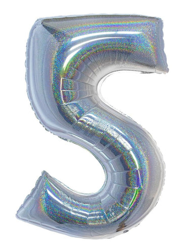 e-carnavalskleding-SYK Folieballon 102 cm glitter zilver
